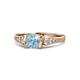 1 - Alana Signature Aquamarine and Diamond Engagement Ring 