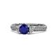 1 - Anora Signature Blue Sapphire and Diamond Engagement Ring 