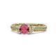 1 - Anora Signature Rhodolite Garnet and Diamond Engagement Ring 