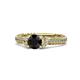 1 - Anora Signature Black and White Diamond Engagement Ring 