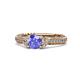 1 - Anora Signature Tanzanite and Diamond Engagement Ring 