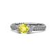 1 - Anora Signature Yellow and White Diamond Engagement Ring 