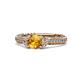 1 - Anora Signature Citrine and Diamond Engagement Ring 
