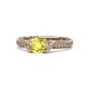 1 - Anora Signature Yellow and White Diamond Engagement Ring 
