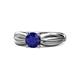 1 - Kayla Signature Blue Sapphire and Diamond Solitaire Plus Engagement Ring 