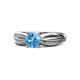 1 - Kayla Signature Blue Topaz and Diamond Solitaire Plus Engagement Ring 