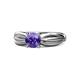 1 - Kayla Signature Iolite and Diamond Solitaire Plus Engagement Ring 