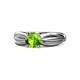 1 - Kayla Signature Peridot and Diamond Solitaire Plus Engagement Ring 