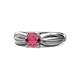1 - Kayla Signature Rhodolite Garnet and Diamond Solitaire Plus Engagement Ring 