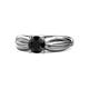 1 - Kayla Signature Black and White Diamond Solitaire Plus Engagement Ring 