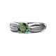 1 - Kayla Signature Diamond and Lab Created Alexandrite Solitaire Plus Engagement Ring 