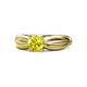 1 - Kayla Signature Yellow and White Diamond Solitaire Plus Engagement Ring 