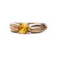1 - Kayla Signature Citrine and Diamond Solitaire Plus Engagement Ring 