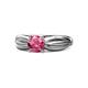 1 - Kayla Signature Pink Tourmaline and Diamond Solitaire Plus Engagement Ring 