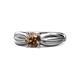 1 - Kayla Signature Smoky Quartz and Diamond Solitaire Plus Engagement Ring 