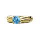 1 - Kayla Signature Blue Topaz and Diamond Solitaire Plus Engagement Ring 