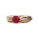 1 - Kayla Signature Ruby and Diamond Solitaire Plus Engagement Ring 