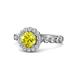 1 - Aelan Signature Yellow and White Diamond Floral Halo Engagement Ring 