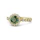 1 - Aelan Signature Diamond and Lab Created Alexandrite Floral Halo Engagement Ring 