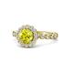 1 - Aelan Signature Yellow and White Diamond Floral Halo Engagement Ring 