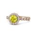 1 - Aelan Signature Yellow and White Diamond Floral Halo Engagement Ring 