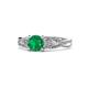 1 - Belinda Signature Emerald and Diamond Engagement Ring 