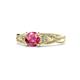 1 - Belinda Signature Pink Tourmaline and Diamond Engagement Ring 