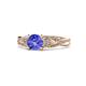 1 - Belinda Signature Tanzanite and Diamond Engagement Ring 