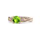 1 - Belinda Signature Peridot and Diamond Engagement Ring 