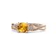 1 - Belinda Signature Citrine and Diamond Engagement Ring 