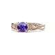 1 - Belinda Signature Iolite and Diamond Engagement Ring 