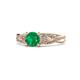 1 - Belinda Signature Emerald and Diamond Engagement Ring 