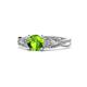 1 - Belinda Signature Peridot and Diamond Engagement Ring 