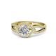 1 - Liora Signature Diamond Eye Halo Engagement Ring 