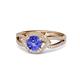1 - Liora Signature Tanzanite and Diamond Eye Halo Engagement Ring 