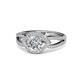1 - Liora Signature Diamond Eye Halo Engagement Ring 