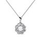 1 - Urania Semi Mount Floral Halo Pendant 