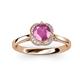 3 - Myrna Pink Sapphire and Diamond Halo Engagement Ring 