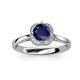 3 - Myrna Blue Sapphire and Diamond Halo Engagement Ring  