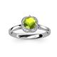 3 - Myrna Peridot and Diamond Halo Engagement Ring  