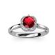 3 - Myrna Ruby and Diamond Halo Engagement Ring  