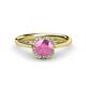 1 - Myrna Pink Sapphire and Diamond Halo Engagement Ring 