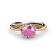 1 - Myrna Pink Sapphire and Diamond Halo Engagement Ring 