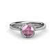 1 - Myrna Pink Tourmaline and Diamond Halo Engagement Ring  