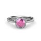 1 - Myrna Pink Sapphire and Diamond Halo Engagement Ring 