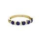 3 - Keva 3.40 mm Blue Sapphire 5 Stone Wedding Band 