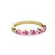 3 - Keva 3.40 mm Pink Sapphire 5 Stone Wedding Band 