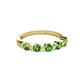3 - Keva 3.40 mm Green Garnet 5 Stone Wedding Band 