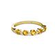 3 - Keva 3.40 mm Citrine 5 Stone Wedding Band 