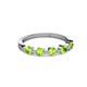 3 - Keva 3.40 mm Peridot 5 Stone Wedding Band 